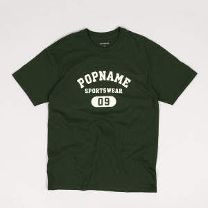 Popname Sportswear Tee Green Cream